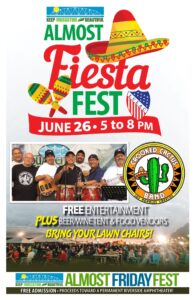 Flyer promoting Almost Fiesta Fest in Spanish
